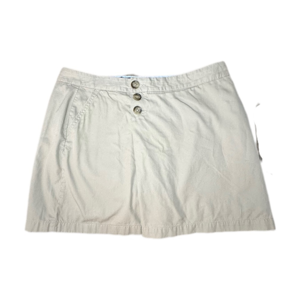 Lands' End Women's Light Khaki Skort with Buttons